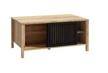 Couchtisch >Jecho< in Mauvella Eiche / Schwarz -...