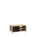 Couchtisch >Jecho< in Mauvella Eiche / Schwarz - 105,5x49,9x65,2cm (BxHxT)