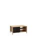 Couchtisch >Jecho< in Mauvella Eiche / Schwarz - 105,5x49,9x65,2cm (BxHxT)