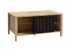 Couchtisch >Jecho< in Mauvella Eiche / Schwarz - 105,5x49,9x65,2cm (BxHxT)