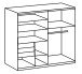 Schwebetürenschrank >SCHWERIN< in GRAPHIT, GLAS SCHWARZ - 180x198x65cm (BxHxT)