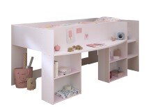 Kinderbett >Pirouette 1< in Weiss mit rose oder...