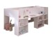 Kinderbett >Pirouette 1< in Weiss mit rose oder grau abgesetzt