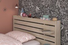 Einzelbett >Escale 1< in Japanische Eiche - 217x122x89cm (LxBxH)