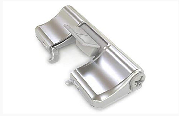 Schwebetürselbsteinzug >VENUSIA< in Silber aus Kunststoff - 7x1,5x3cm (BxHxT)