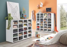 Regal >Boots< in Weiß matt - 92x98x33cm (BxHxT)