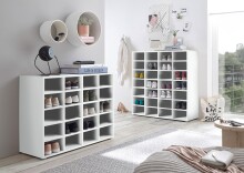 Regal >Boots< in Weiß matt - 92x98x33cm (BxHxT)