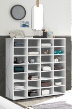 Regal >Boots< in Weiß matt - 92x98x33cm (BxHxT)