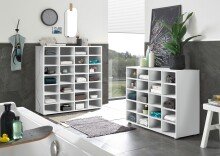 Regal >Boots< in Weiß matt - 92x98x33cm (BxHxT)