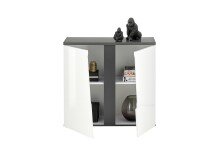 Kommode >Boston< in Weiß hochglanz - 88x83x38cm (BxHxT)