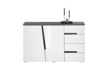 Kommode >Boston< in Weiß hochglanz -...