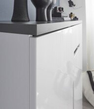 Kommode >Boston< in Weiß hochglanz - 176x83x38cm (BxHxT)