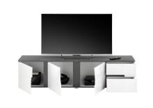 TV-Board >Boston< in Weiß hochglanz - 176x44x38cm (BxHxT)