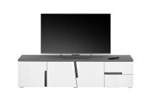 TV-Board >Boston< in Weiß hochglanz - 176x44x38cm (BxHxT)