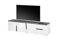 TV-Board >Boston< in Weiß hochglanz -...