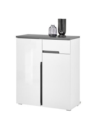 Schuhschrank >Boston< in Weiß hochglanz - 88x103x38cm (BxHxT)