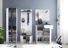 Schuhschrank >Boston< in Weiß hochglanz - 88x103x38cm (BxHxT)