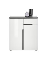 Schuhschrank >Boston< in Weiß hochglanz -...