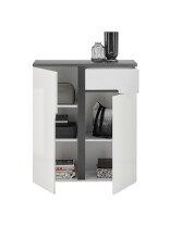 Schuhschrank >Boston< in Weiß hochglanz - 88x103x38cm (BxHxT)