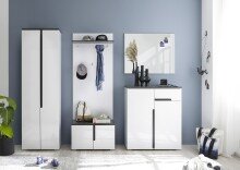 Schuhschrank >Boston< in Weiß hochglanz - 88x103x38cm (BxHxT)