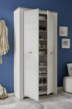 Schuhschrank >Bernadene< in Pinie weiß Nachbildung-Absetzung Eiche Nelson Nachbildung