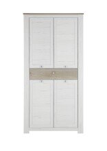Schuhschrank >Bernadene< in Pinie weiß Nachbildung-Absetzung Eiche Nelson Nachbildung