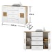 Sideboard >Georgia< in Eiche Artisan Nachbildung - 140x92x38cm (BxHxT)