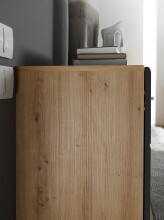 Sideboard >Georgia< in Eiche Artisan Nachbildung - 180x92x38cm (BxHxT)