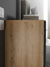 Sideboard >Georgia< in Eiche Artisan Nachbildung - 180x92x38cm (BxHxT)
