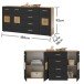 Sideboard >Georgia< in Eiche Artisan Nachbildung - 180x92x38cm (BxHxT)