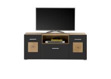 Lowboard >Georgia< in Eiche Artisan Nachbildung - 140x58x38cm (BxHxT)