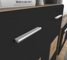 Lowboard >Georgia< in Eiche Artisan Nachbildung - 140x58x38cm (BxHxT)