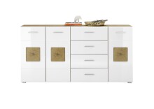 Sideboard >Georgia< in Eiche Artisan Nachbildung - 180x92x38cm (BxHxT)