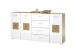 Sideboard >Georgia< in Eiche Artisan Nachbildung - 180x92x38cm (BxHxT)