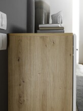 Lowboard >Georgia< in Eiche Artisan Nachbildung - 140x58x38cm (BxHxT)