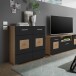 Kommode >Georgia< in Eiche Artisan Nachbildung - 80x92x38cm (BxHxT)