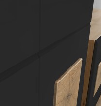 Kommode >Georgia< in Eiche Artisan Nachbildung - 140x92x38cm (BxHxT)