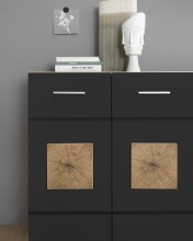 Kommode >Georgia< in Eiche Artisan Nachbildung - 140x92x38cm (BxHxT)