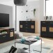 Kommode >Georgia< in Eiche Artisan Nachbildung - 140x92x38cm (BxHxT)