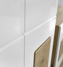 Kommode >Georgia< in Eiche Artisan Nachbildung - 80x92x38cm (BxHxT)