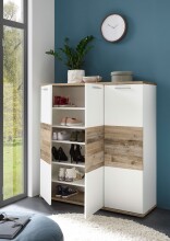 Schuhschrank >Hugo< in Weiß matt - 120x118x38cm (BxHxT)