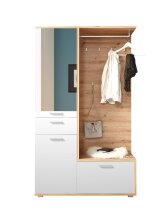 Kompaktgarderobe >Entra< in Eiche Artisan Nachbildung - 117x198x38 (BxHxT)