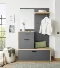 Kompaktgarderobe >Louis< in Dunkelgrau -...
