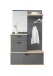 Kompaktgarderobe >Louis< in Dunkelgrau - 115x198x38cm (BxHxT)