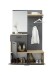 Kompaktgarderobe >Louis< in Dunkelgrau - 115x198x38cm (BxHxT)