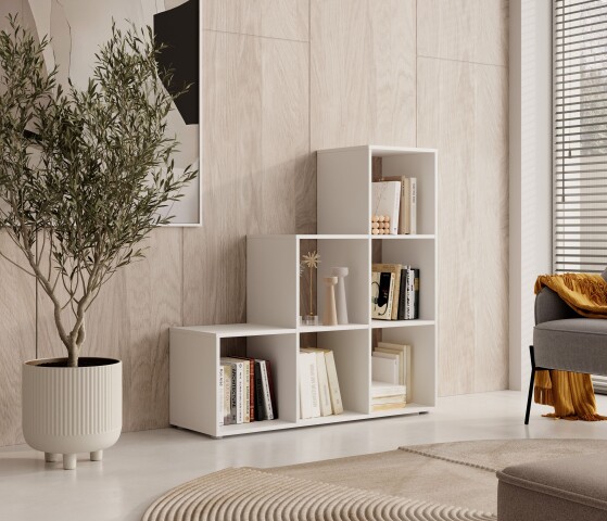 Regal >Luna< in Weiß  - 112x114x35cm (BxHxT)