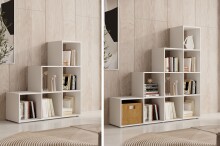 Regal >Luna< in Weiß  - 112x114x35cm (BxHxT)