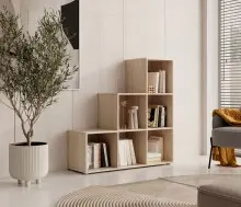 Regal >Luna< in Eiche Sonoma

 - 112x114x35cm (BxHxT)