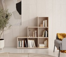 Regal >Luna< in Eiche Sonoma
 - 112x114x35cm (BxHxT)