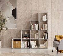 Regal >Luna< in Weiß - 149x149x35cm (BxHxT)